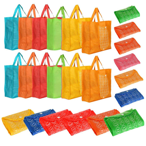 12 Pcs Foldable Shopping Bags